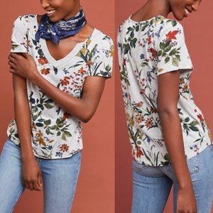 ANTHRO MAEVE Mayotte Floral V Neck XSP